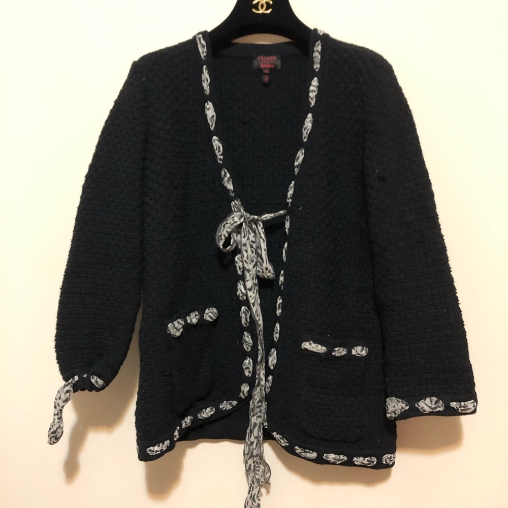 Escada Black Knitted Cardigan